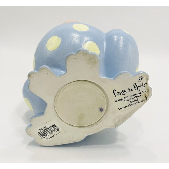 Frog Piggy Bank Toad Green Baby Nursery Original Stopper Frogs ‘n Fly’s 1999 - Picture 9 of 10